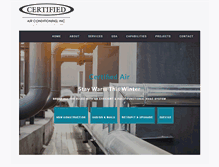 Tablet Screenshot of certifiedair.net